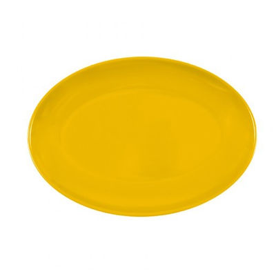 Plato oval 25,5x18 cm amarillo melamina