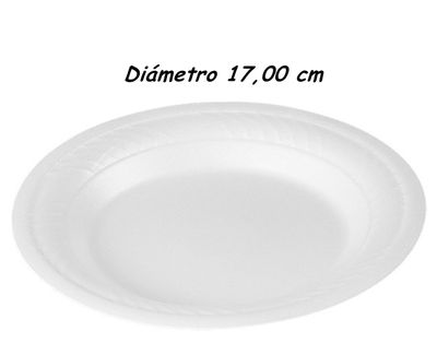 Plato porex color blanco, 17 cm, caja 1000 unidades - Foto 2