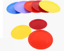 plato taquero de plástico varios colores 18 cms. 1000 pzs.