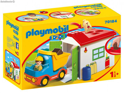 Playmobil 1.2.3 - LKW mit Sortiergarage (70184)