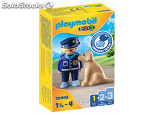Playmobil 1.2.3 - Polizist mit Hund (70408)