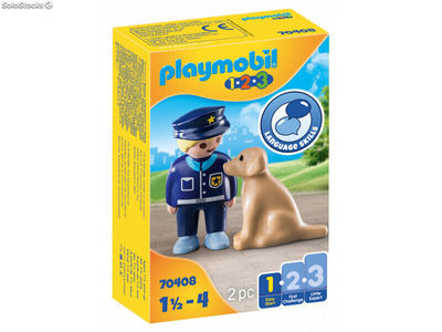 Playmobil 1.2.3 - Polizist mit Hund (70408)