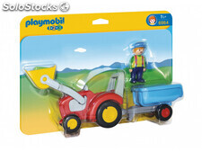 Playmobil 1.2.3 - Traktor mit Anhänger (6964)