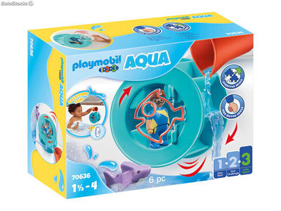 Playmobil 1.2.3 - Wasserwirbelrad mit Babyhai (70636)