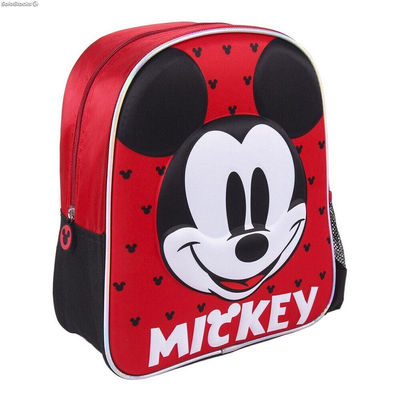 Plecak szkolny 3D Mickey Mouse Czerwony (25 x 31 x 10 cm)