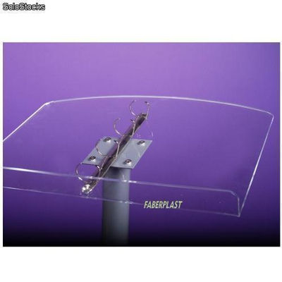 Plexiglas exibição de painel na base de metal e tampo com anéis - Foto 2