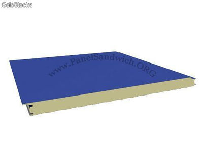 PLI6SB Panel Fachada Tornillo Oculto Liso / Azul Lago-Blanco / Esp: 6 cm