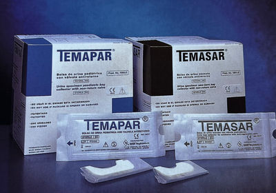 Poche pediatrique pour le recul des urines avec systeme anti-retour.TEMAPAR.