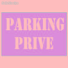 Pochoir parking privé