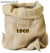 Pochon/sac en jute 40 x 30 cm, personnalisé logo 1 couleur