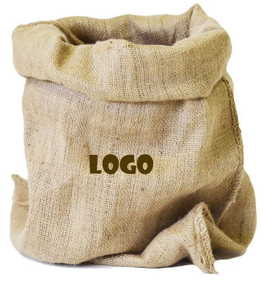 Pochon/sac en jute 40 x 30 cm, personnalisé logo 1 couleur