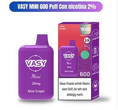 Pod desechable Vasy Mini 600 Puff nicotina 2% - Foto 4