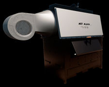 Poêle à bois industriel avec ventilateur centrifuge de 100 kW - EP-100-C