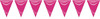 Pol. Bandera triangulo plastico rosa,20X30 cm. 25 mt,