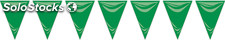 Pol. Bandera triangulo plastico verde,20X30 cm. 25 mt,