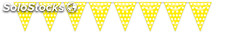 Pol banderas amarillo puntos blancos triangulo plast. 5 mts, 12