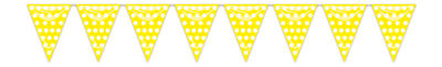 Pol banderas amarillo puntos blancos triangulo plast. 5 mts, 12