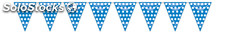 Pol banderas azul puntos blancos triangulo plast. 5 mts, 12