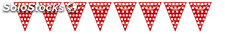 Pol banderas roja puntos blancos triangulo plast. 5 mts, 12