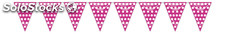 Pol banderas rosa puntos blancos triangulo plast. 5 mts, 12