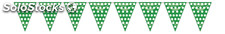 Pol banderas verde puntos blancos triangulo plast. 5 mts, 12