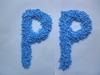 Polipropilene omopolimero usato pellet colore blu