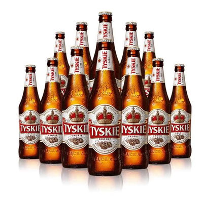 Polish Tyskie Light Beer