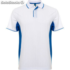 PoloMontmelo s/s blanc/bleu royal ROPO0421010105