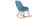 Poltrona relax - Baby sedia a dondolo tessuto blu gambe in metallo e frassino - 1