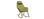 Poltrona relax - Sedia a dondolo tessuto verde gambe in metallo e frassino - - 1