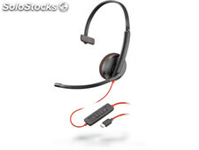 Poly Headset Blackwire C3210 monaural USB-C Schwarz - 209748-104