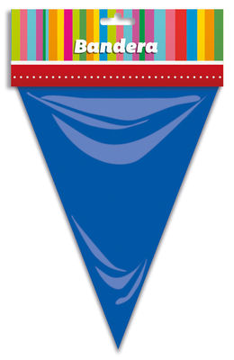 Polybag bandera triangulo plastico 20X30, 5 Mts., 12