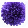 Pompon de papel de seda 35 cm púrpura