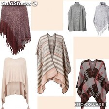 Poncho rose perlas