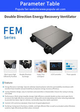 POPULA FEM series Double Direction Energy Recovery Ventilator