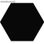 Porcelánico hexagonal hexa element negro mate 1ª 23x27 - 1