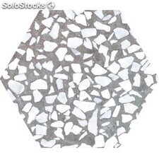 Porcelánico hexagonal riazza hex grigio 1ª 23.2x26.7