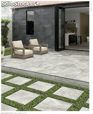 Porcelanico rectificado, efecto piedra con relieve, 60x120