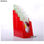 Porta folhetos poliestireno terceiro a4 verticais acrílico vermelho (4 casos) - Foto 2