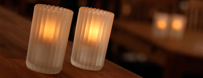 Porta Lámparas de Parafina Líquida para Hostelería | Stripe Frosted - Foto 5
