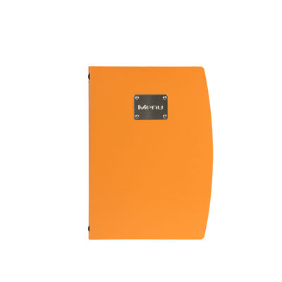 Porta-Menus com placa menu laranja