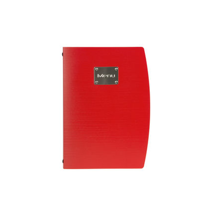 Porta-Menus com placa menu vermelho