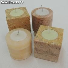 Porta velas de onix y marmol