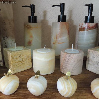 Porta velas de onix y marmol - Foto 2