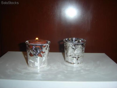 Porta- velas, floreros y cigarreras caladas en plata - Foto 2