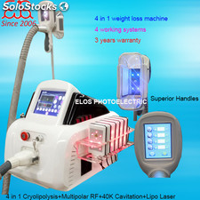 Portable RF+Cavitation+Laser Lipo+Cryolipolysis Machine pour la perte de poids