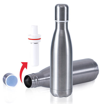 Portable stainless steel water bottle filter for travel camping