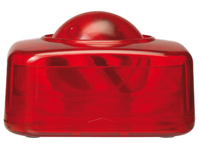 Portaclips q-connect con bola dispensadora giratoria plastico rojo
