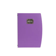 Portamenús con placa menú violeta
