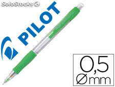 Portaminas pilot super grip verde claro 0.5 mm sujecion de caucho